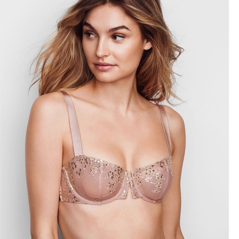 VICTORIA'S SECRET VERY SEXY SHINE LACE UNLINED BRA